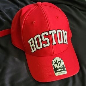 47 Brand Red Boston Adjustable Cap